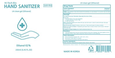 Lk Clean Gel (ethanol) 62 250ml Label Draft